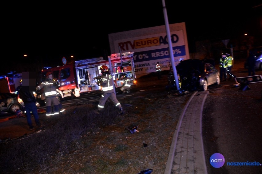 Poważny wypadek na skrzyżowaniu Okrzei - Wronia we Włocławku