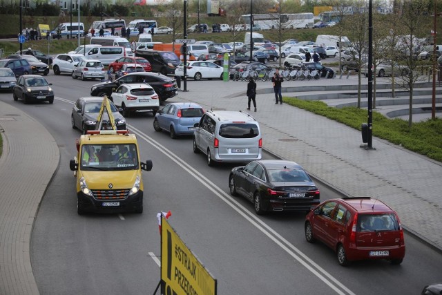 Protest przedsiębiorców w Katowicach 25 kwietnia 2020 roku