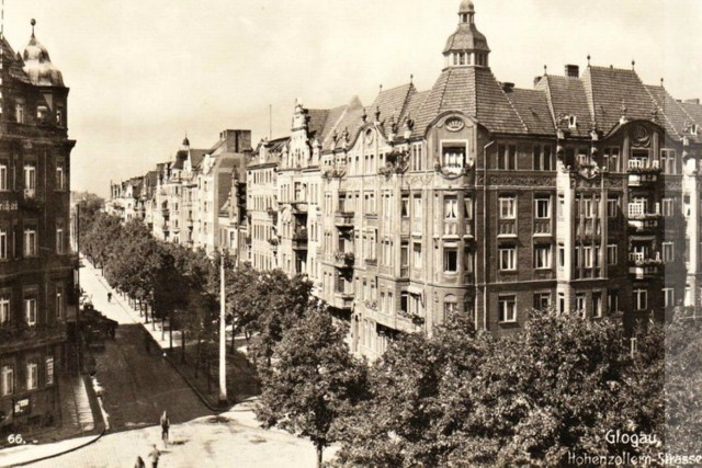 Przedwojenna Hohenzollernstrasse w dawnym Głogowie