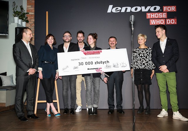 15 kwietnia w Warszawie, podczas spotkania w restauracji Żurawina, oficjalnie ogłoszono zwycięzcę konkursu „For Those Who Do. Zrób to z Lenovo!”. 

Jury konkursu w składzie Agnieszka Ścibior, Piotr Kędzierski i Michał Zaczyński stanęło przed arcytrudnym zadaniem. Spośród trzech finałowych prac musieli wybrać tę najlepszą.