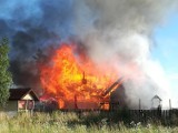 Pożar w Karczmie Siwy Dym w Łysomicach pod Toruniem [zdjęcia, wideo]