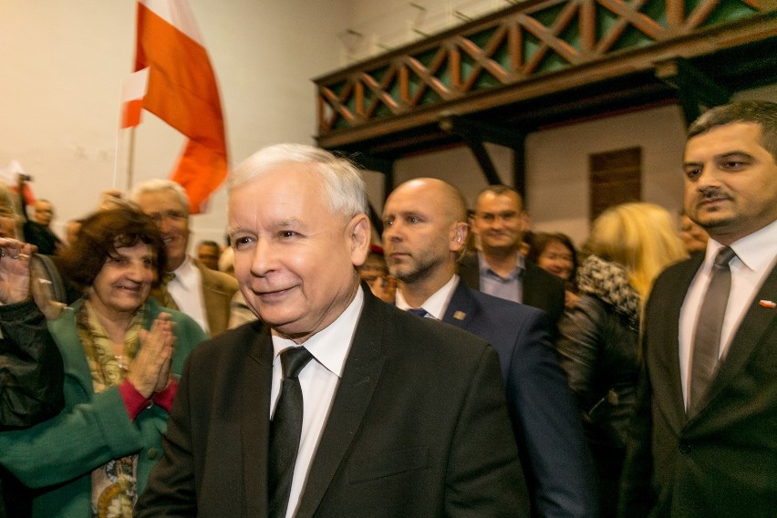 Wybory parlamentarne 2015. Wizyta Jarosława Kaczyńskiego w Krakowie [ZDJĘCIA]