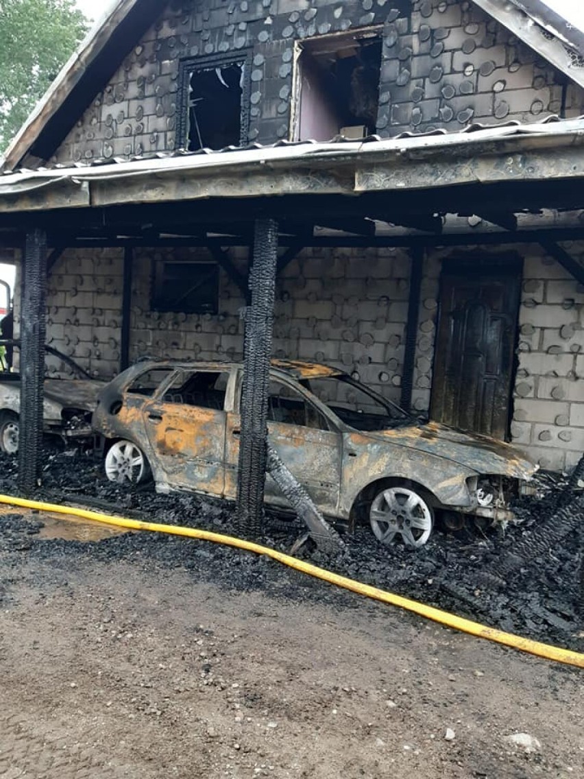 Pożar w Karlikowie - 15 sierpnia 2021