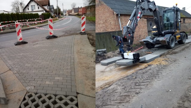 Czterdziestopięciometrowy odcinek drogi,  ułatwi zjazd w kierunku Huty.
Łomnica gmina Zbąszyń. Inwestycje - budowa drogi w kierunku Huty