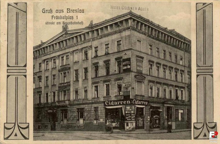 Lata 1900-1904 , Hotel "Goldner Adler" na rogu dzisiejszego...