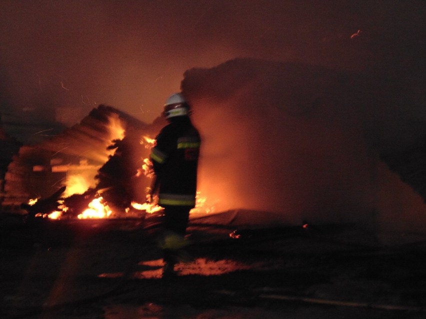 Pożar tartaku w Brudzewku