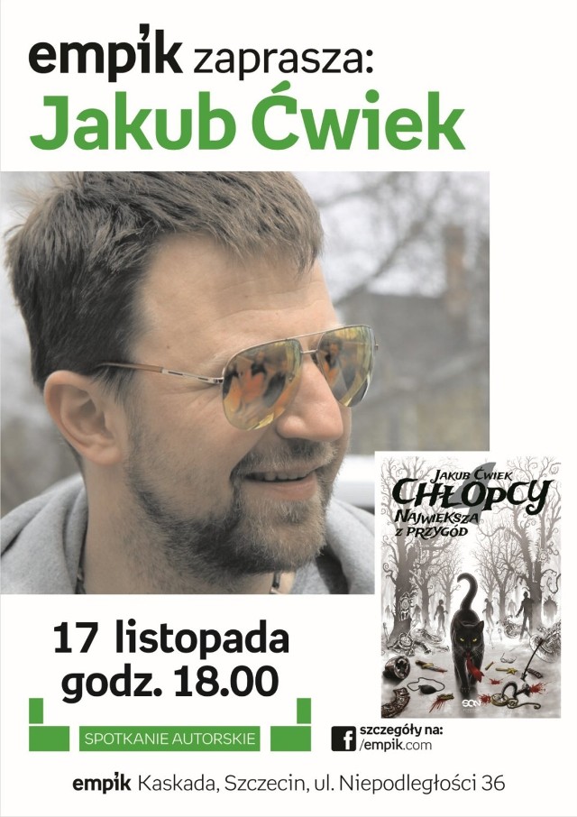 17 listopada, godz. 18, Empik w Galerii Kaskada. Wstęp wolny.