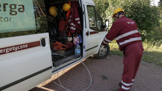 Energa uporała się ze skutkami wichury w okolicach Kalisza