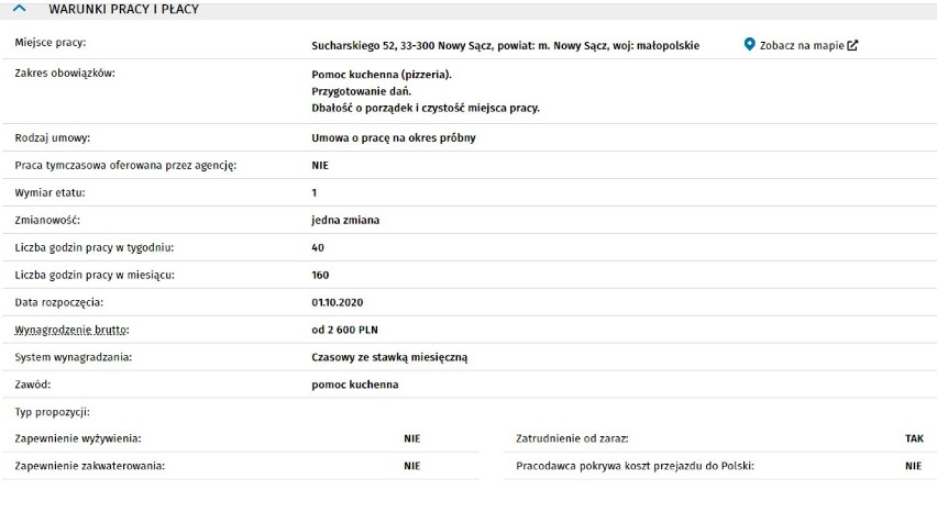 Oferta pracy: POMOC KUCHENNA.
Numer: S t P r / 2 0 / 0 5 0...