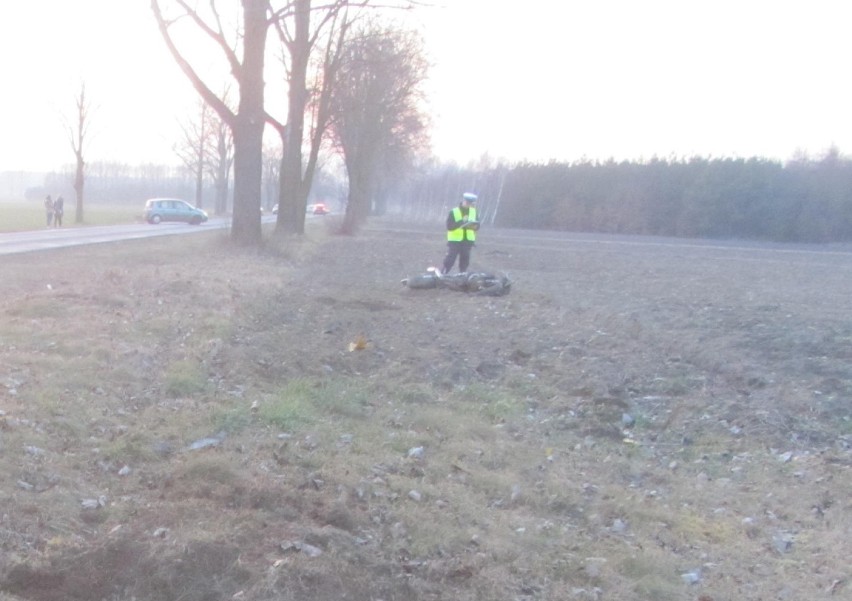 Śmiertelny wypadek motocyklisty pod Włocławkiem. Nie żyje 25-latek