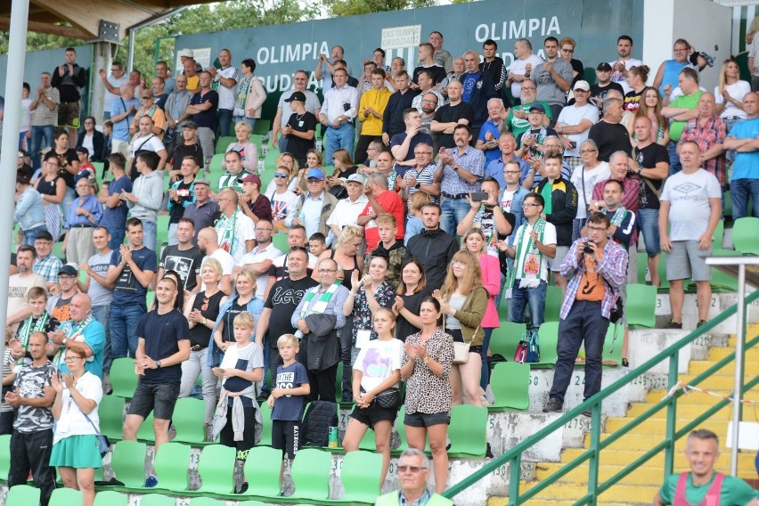 Kibice na meczu Olimpia Grudziądz - Chrobry Głogów [zdjęcia]