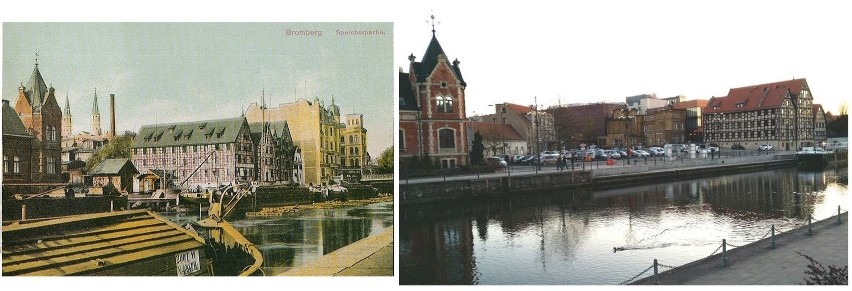 Spichrze nad Brdą ok. 1908 roku