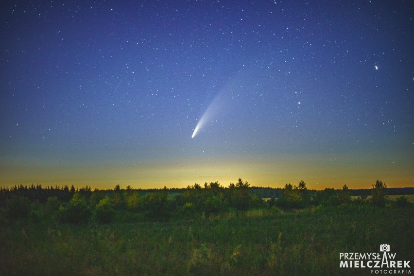 Kometa była świetnie widoczna m.in. nad Łagowem.