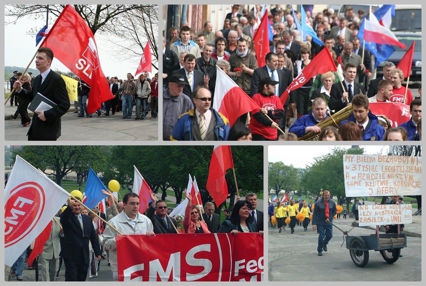 Tak kiedyś wyglądały pochody 1 maja we Włocławku [zdjęcia archiwalne]