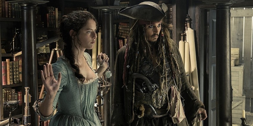 Johnny Depp w "Piratach z Karibów: Zemsta Salazara"...