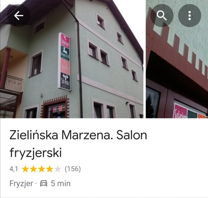 6 miejsce
Zielińska Marzena. Salon fryzjerski
Ocena...