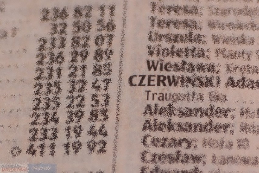 W powiecie włocławskim osób o nazwisku Czerwińska i...