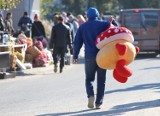 Giełda w Gorzowie. Muchomor gigant? Pluszowy łoś? A może znicze na Wszystkich Świętych? Tutaj jest wszystko!