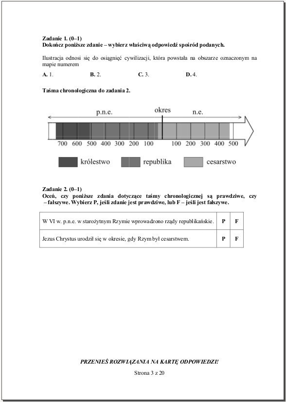 Egzamin gimnazjalny 2013. Historia i WOS [TESTY, ODPOWIEDZI]