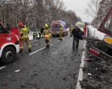 Tragedia na DK 27 pod Żarami. W wypadku zginęły trzy osoby, w tym dziecko. Samochód osobowy zderzył się z ciężarówką