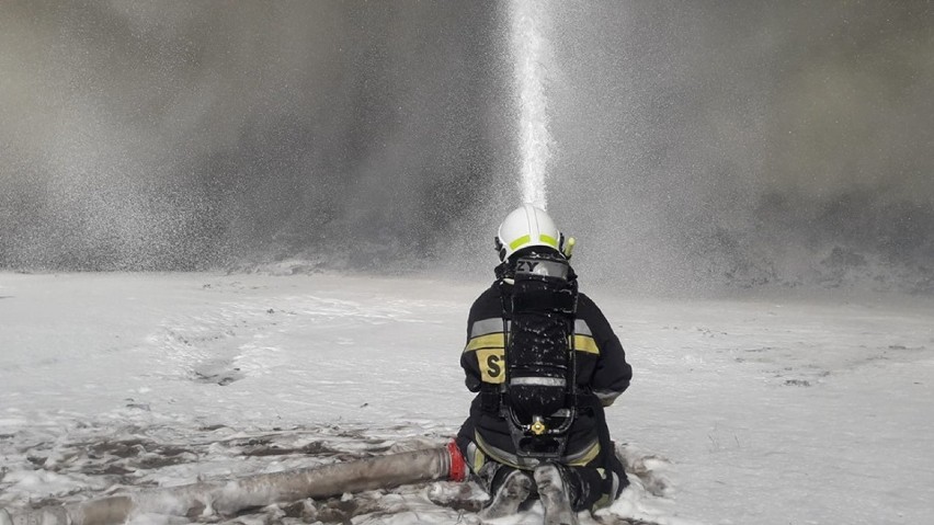 Z REGIONU. Niemal 30 zastępów straży pożarnej uczestniczyło w akcji gaszenia pożaru wysypiska odpadów ZDJĘCIA