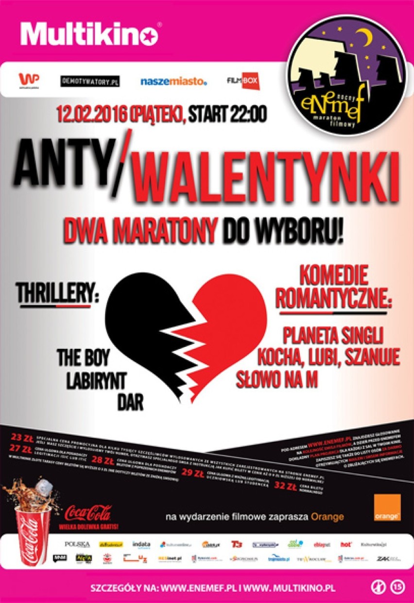 ENEMEF: Walentynki i Antywalentynki, Warszawa. Wygraj bilety...