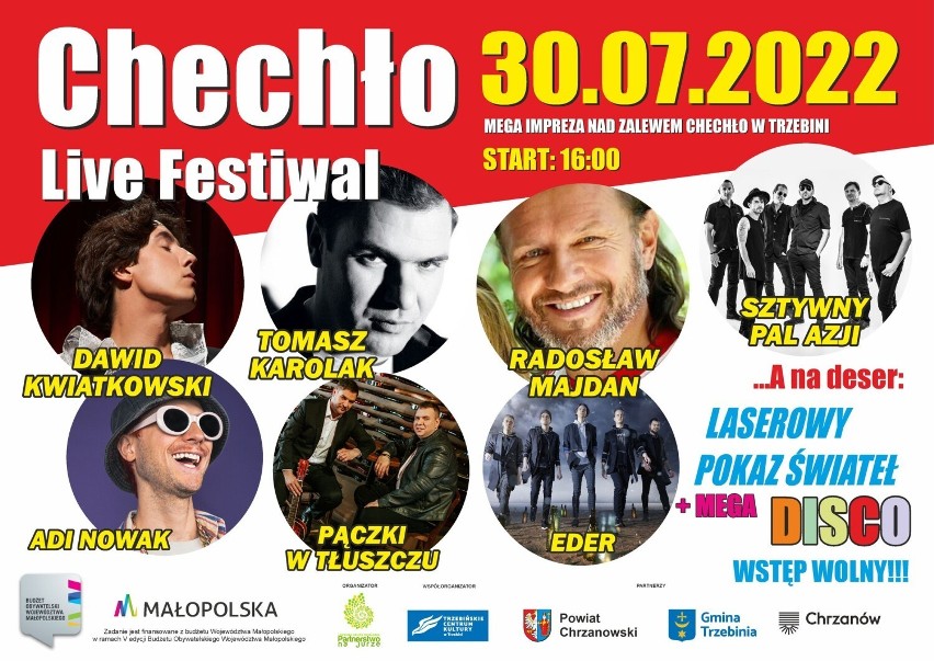 Trzebinia. Chechło Live Festiwal już w sobotę 30 lipca. Wielkie granie, Dawid Kwiatkowski i "Sztywni". Trwa budowa sceny. Zobacz ZDJĘCIA
