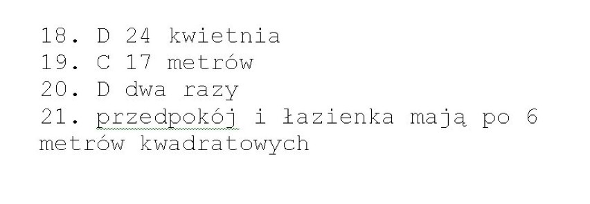 4 kwietnia 2013 roku uczniowie napisali sprawdzian ...