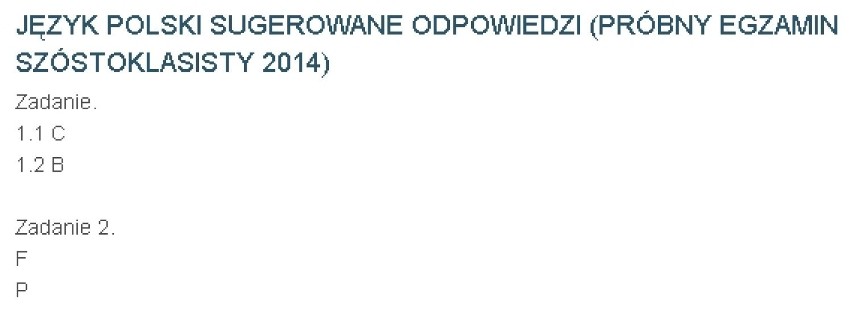 Sprawdzian Szóstoklasisty 2015. 1 kwietnia test szóstoklasisty. Sprawdź arkusze i odpowiedzi