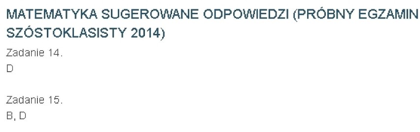 Sprawdzian Szóstoklasisty 2015. 1 kwietnia test szóstoklasisty. Sprawdź arkusze i odpowiedzi