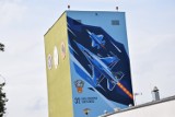 Mural w 32 Bazie Lotnictwa Taktycznego w Łasku sponsorował Lockheed Martin 