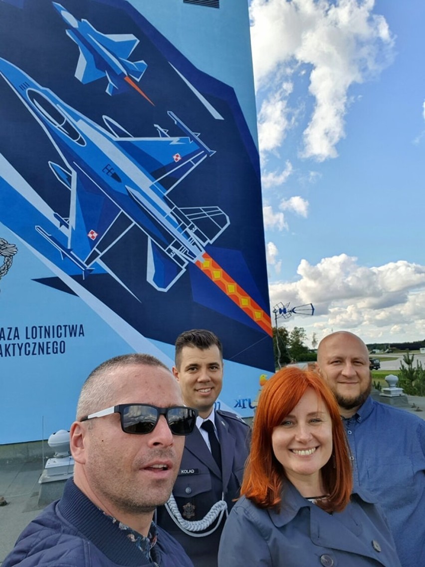Mural w 32 Bazie Lotnictwa Taktycznego w Łasku sponsorował Lockheed Martin 