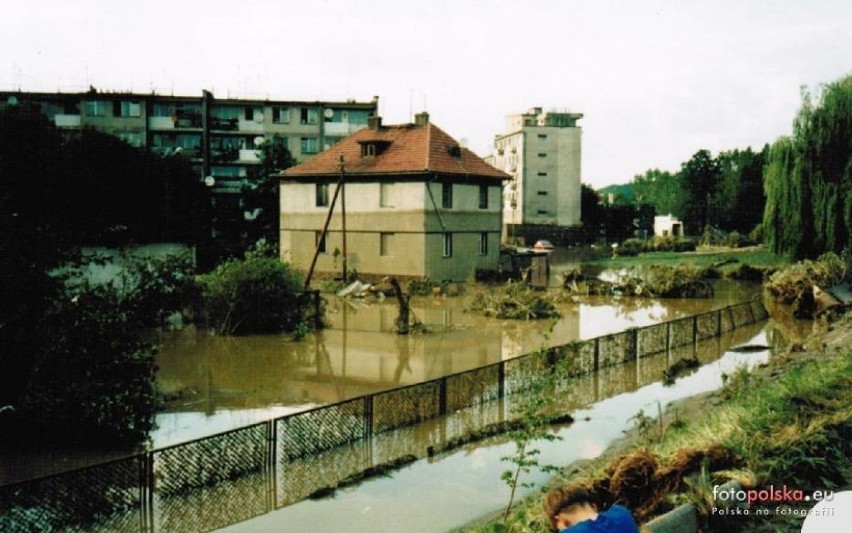 Zdjęcie z powodzi w Kłodzku w 1997 roku