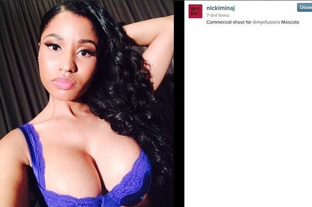 Nicki Minaj prezentuje ogromny biust! (fot. screen Instagram)