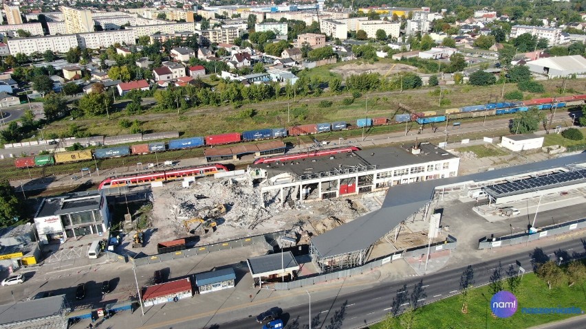 Wyburzanie dworca we Włocławku - zdjęcia z 3 września 2021