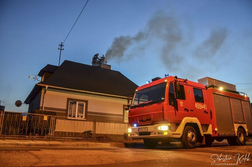 Pożar sadzy na ul. Spokojnej z 15 grudnia 2020 r. | Zdjęcie...