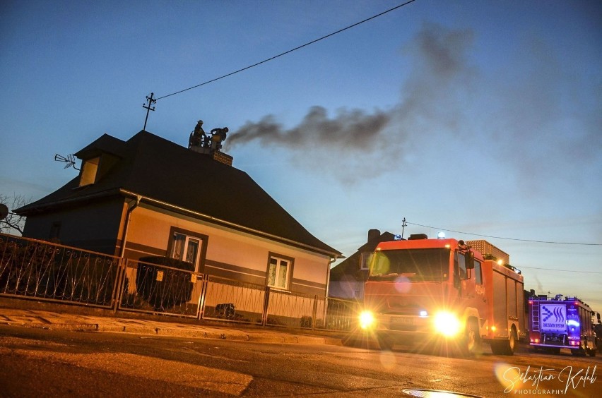 Pożar sadzy na ul. Spokojnej z 15 grudnia 2020 r. | Zdjęcie...