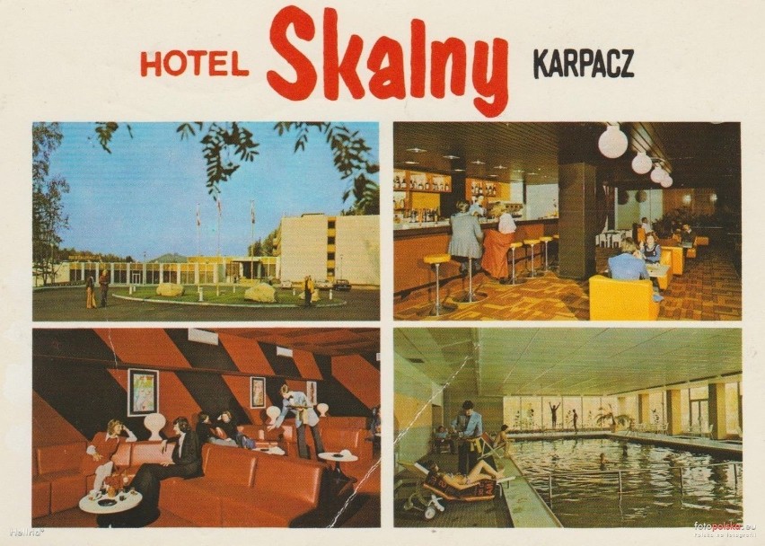 Tak wyglądał Karpacz w latach 80-tych. Hotel Skalny, turyści z plecakami, a na ulicach kultowe maluchy 