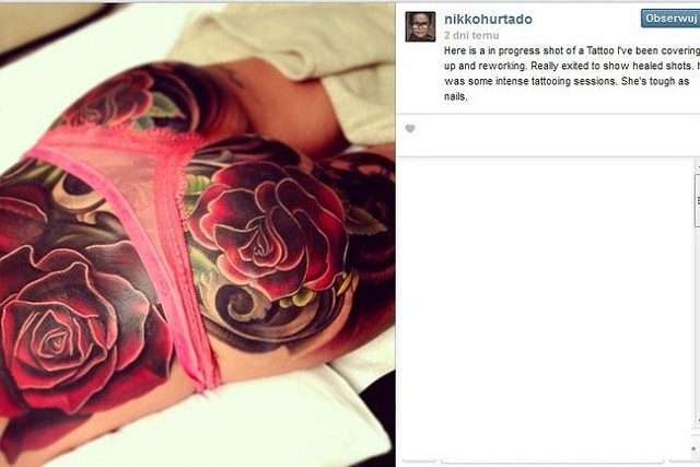 Nowy tatuaż Cheryl COle (fot. screen z Instagram.com)