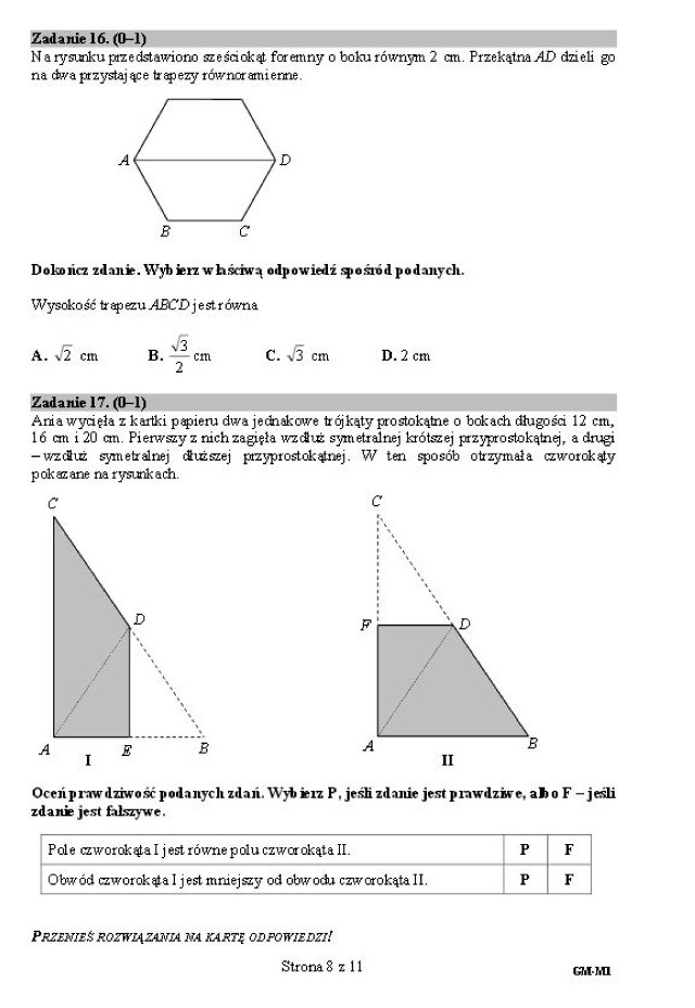 Egzamin gimnazjalny 2015 z CKE. Matematyka [ARKUSZE, ODPOWIEDZI wkrótce]