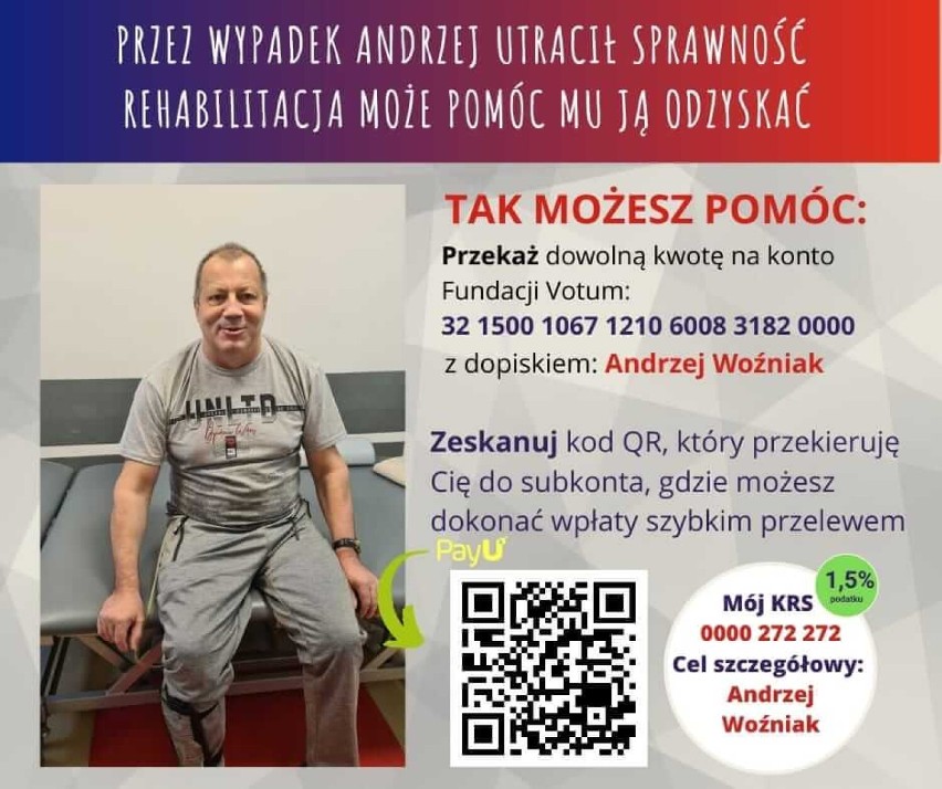 Pomoc dla Andrzeja Woźniaka w powrocie do zdrowia i...