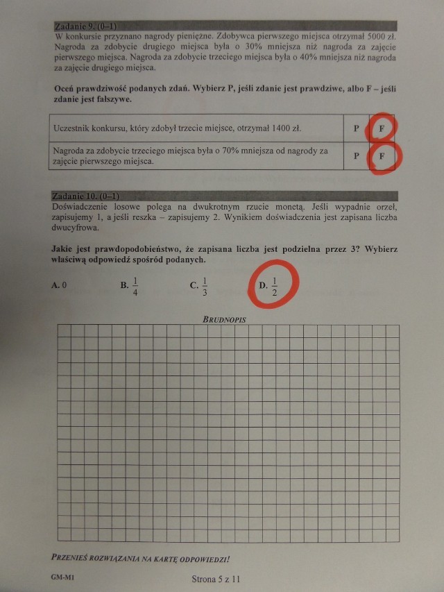 Egzamin gimnazjalny 2015 z CKE. Matematyka [ODPOWIEDZI, ARKUSZE] |  małopolskie Nasze Miasto