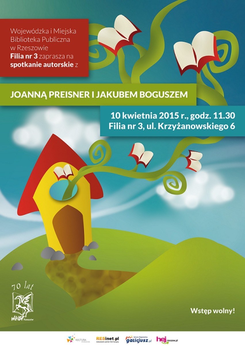 Rzeszowska biblioteka zaprasza na spotkanie autorskie z Joanną Preisner i Jakubem Boguszem