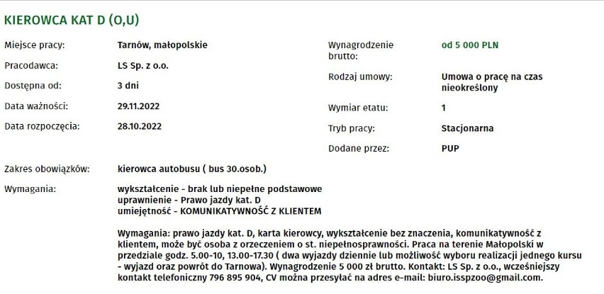 Gdzie znaleźć atrakcyjną pracę w Tarnowie i regionie? Tych fachowców poszukują pracodawcy. Wiemy ile można zarobić. Oferty listopad 2022