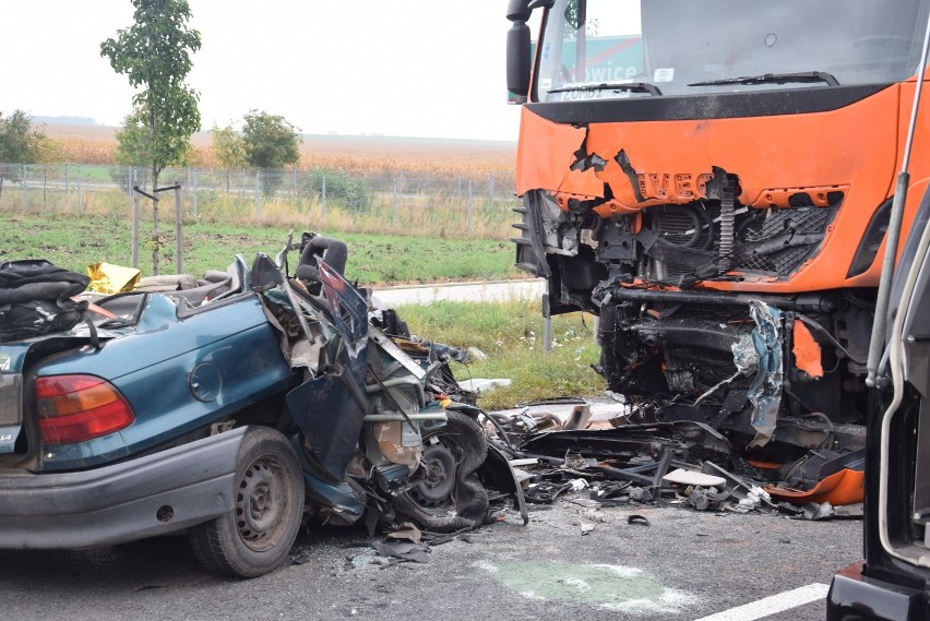 Śmiertelny wypadek na drodze krajowej nr 12 w miejscowości Lenartowice. Kierowca osobówki zginął na miejscu