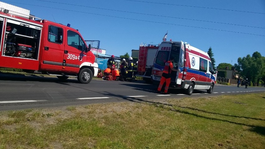 Wypadek w Drużynie: Zderzenie motocyklisty z osobówką