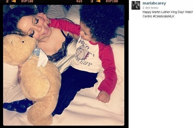 Mariah Carey z synkiem Moroccanem (fot. screen Instagram)