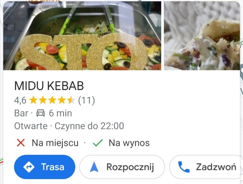 10-12 miejsce - 1,47 % głosów
MIDU Kebab, Kościuszki 43, tel...