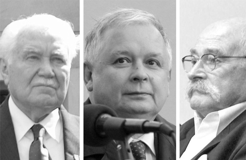 Ryszard  Kaczorowski (od lewej), Lech Kaczyński, Janusz...