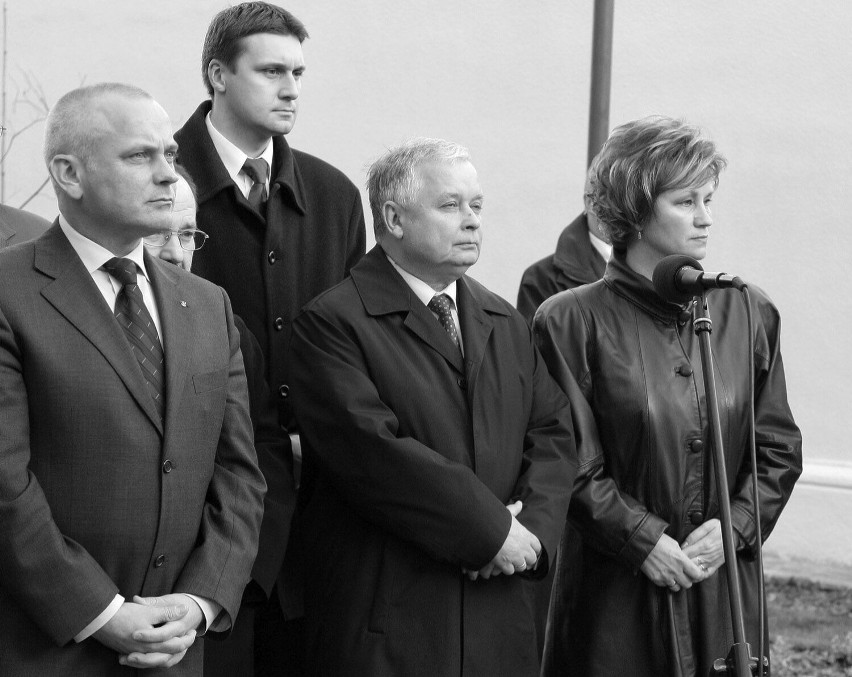 Prezydent Lech Kaczyński i Aleksander Szczygło (pierwszy z...